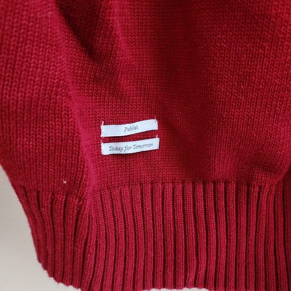 Publish The Lorenz Cardigan Sweater Red White Men's XXL V-Neck Cotton Classic - Picture 4 of 10